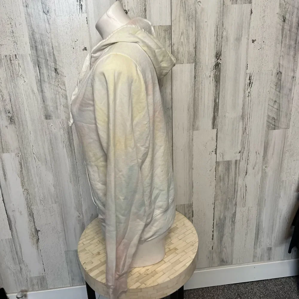 Southern Spirit Pastel Tie Dye V Neck Hoodie Sweatshirt Womens Large Pullover